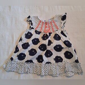 Shrinking Violet girls size 24 months swimming fish design dress 3 button VGUC